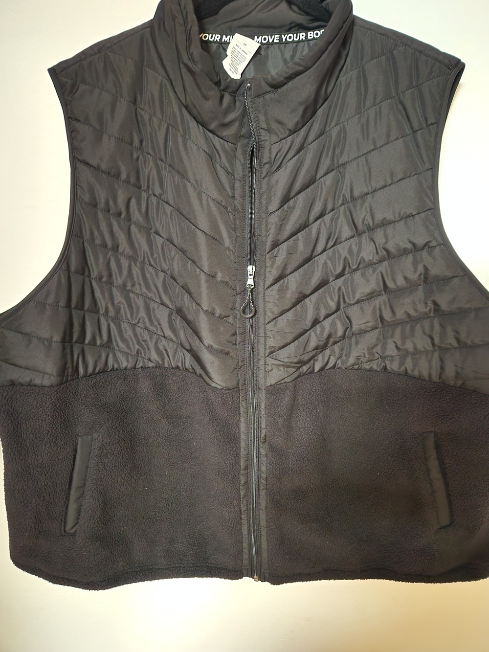 tek gear Black Quilted & Fleece Vest
